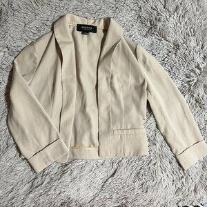 S beige/tan cropped blazer